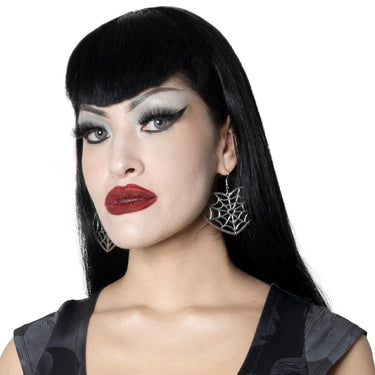 Web Heart Earring - Kreepsville